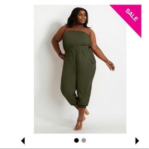 NWT Strapless Cargo Jumpsuit